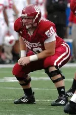 John Sandberg, a starting offensive lineman for the Hoosier football team, recently joined the IU wrestling squad