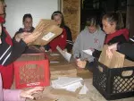 The Indiana Rowing Team at the Hoosier Hills Food Bank