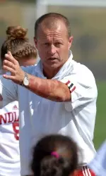 Head Coach Mick Lyon and the Indiana women's soccer team will play seven games as a part of their spring schedule.