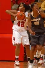 Amber Jackson had her second double-double of the year against Purdue.