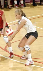 Caitlin Cox tallied 14 digs in the match