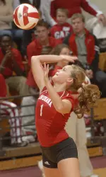 Caitlin Cox compiled six service aces last weekend in a pair of Hoosier victories