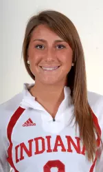 Junior Alina Valenti picked up a rebound and recorded her fifth goal of the season for Indiana's lone goal in the contest..