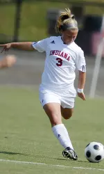 Chloe McKay put a pair of shots on frame in the second half in a losing effort against Iowa.