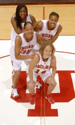 The 2008-09 Indiana women's basketball senior class (top to bottom: Amber Jackson, Whitney Thomas, Kim Roberson and Lydia Serfling)