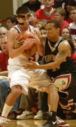 Tom Pritchard had 19 points and 10 rebounds in the win over IUPUI.
