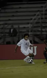 Kevin Alston put home a header for his third goal of the season in a 2-0 win over Saint Louis Tuesday night in a second round NCAA Tournament match.