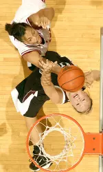 Senior Whitney Thomas scored 18 points and added eight rebounds in IU's 82-56 win over the University of Indianapolis.