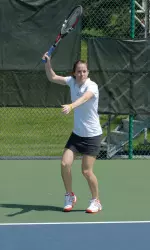 Senior captain Brianna Williams remains undefeated in dual singles matches this spring