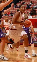 Amber Jackson scored 18 points against Wisconsin on Feb. 20.