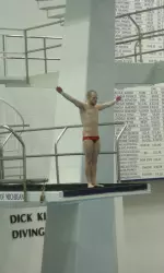 Senior Taylor Roberts wrapped up his Big Ten career with a 13th-place finish on the platform.
