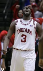 D.J. White and the eighth-seeded Hoosiers take on the ninth-seeded Arkansas Razorback in the first round of the NCAA Men's Basketball Tournament.