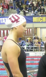 Sophomore Kate Zubkova is one of the favorites in both the 100 and 200 backstroke races.