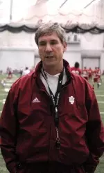 Indiana head coach Bill Lynch put on the mic for the first day of spring practice.