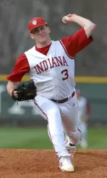 Jason Ferrell pitched a perfect inning, striking out two, in his 2008 debut for the Hoosiers.