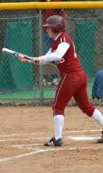 Brittany Devitt drove in the lone IU run in game one against Penn State.