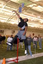 James Hardy set a personal-best vertical leap of 37 inches.