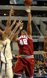 Junior Amber Jackson collected her fourth double-double with 20 points and 10 rebounds against Purdue.