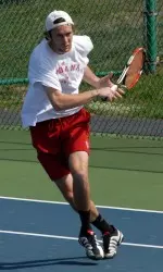 Seniors Dara McLoughlin (above) and Thomas Richter won their 10th straight doubles match on Sunday