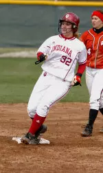 Stephanie Pellerito hit one of four Hoosier home runs on Sunday at Michigan State.