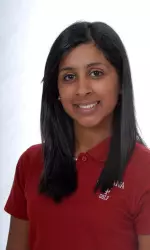 Sophomore Anita Gahir is currently tied for seventh at the Big Ten Championship.