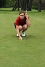 Senior Elaine Harris is tied for the team lead with a score of 150 after two rounds of the Indiana Invitational.