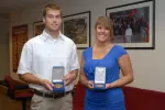 2008 Big Ten Medal of Honor recipients from Indiana, Thomas Richter and Haley Exner.