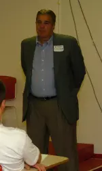 Dr. Steve Ahlfeld was one of the former Hoosier basketball players that talked to the team's newcomers.