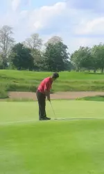 Jorge Campillo reached the quarterfinals at the British Amateur Championship in Scotland.