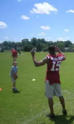 The Hoosiers welcomed the Boys & Girls Club to the football complex on Monday.