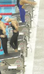 Kate Zubkova placed second in the 200-meter backstroke at the Mutual of Omaha Swimvitational.