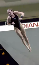 2004 Olympian and former IU standout Cassandra Cardinell won her first national title Sunday with a victory on the platform at the Kaiser Permanente National Diving Championships.