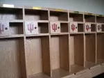 Custom-made lockers are part of the renovations taking place in the men's soccer, women's soccer and wrestling locker rooms.