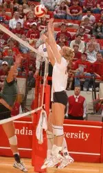 Ashley Benson tallied a match-high seven blocks on the night