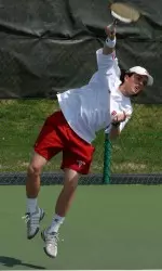 The Australian turned Hoosier was 4-0 on the day, advancing to the finals in the IU Flight in singles play and to the finals in the doubles bracket with senior Peter Antons.