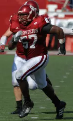 Junior defensive end Jammie Kirlew collected a pair of sacks in the season opener.