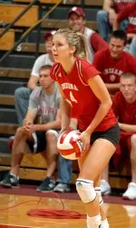 Senior captain Juli Pierce led IU with a total of 49 digs over the weekend, earning her a spot on the adidas Classic all-tournament team