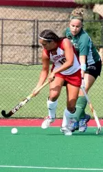 Junior Meg O'Connell led the way, scoring three goals in the first game of her weekend homecoming.