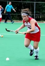 Sophomore Lena Grote recorded the first tally when she made a diving deflection of a Haley Funk assist in the game's 21st minute.