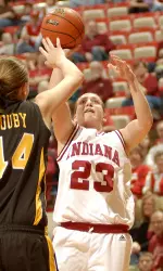 Junior Jamie Braun is 47 points away from 1,000 career points at Indiana.