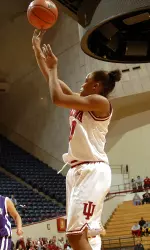 Sophomore Andrea McGuirt sank 3-of-3 from beyond the arc in the first half for nine points.