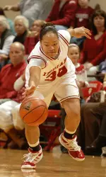 Senior Kim Roberson is 27 steals from tying the IU record of 230, set by Jenny DeMuth (2002-06).