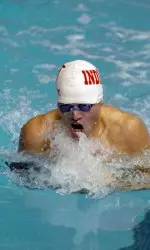 A.J. Miller won the 200 breaststroke and 200 individua medley in Saturday's dual meet at Evansville.