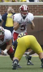 Mitchell Evans and the Hoosiers take on Illinois for the Homecoming game on Saturday.
