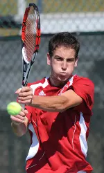 Freshman Isade Juneau was one of four Hoosiers to advance in singles action at the Louisville Winter Invitational.