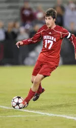Senior Lee Hagedorn scored the game-winning goal in the 68th minute to give IU a 2-0 win over Evansville.