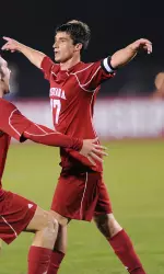 Senior Lee Hagedorn scored the game winning goal in a 2-0 win over Evansville on Wednesday.