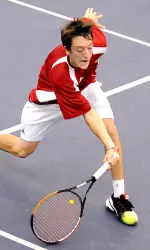 Freshmen Josh MacTaggart and Alex van Gils and junior Santiago Gruter are still alive at the Big Ten Singles Championships.