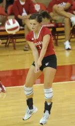 Caitlin Cox dug a dozen balls in the third set alone