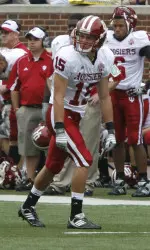 Wide receiver Matt Ernest will toe the rubber for the Hoosier baseball team this spring.